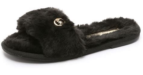 michael kors fluffy slippers|michael kors slippers on sale.